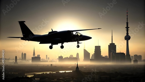 A Striking Silhouette of the Rheinmetall Boxer Skyranger at ILA 2024  AI generated photo