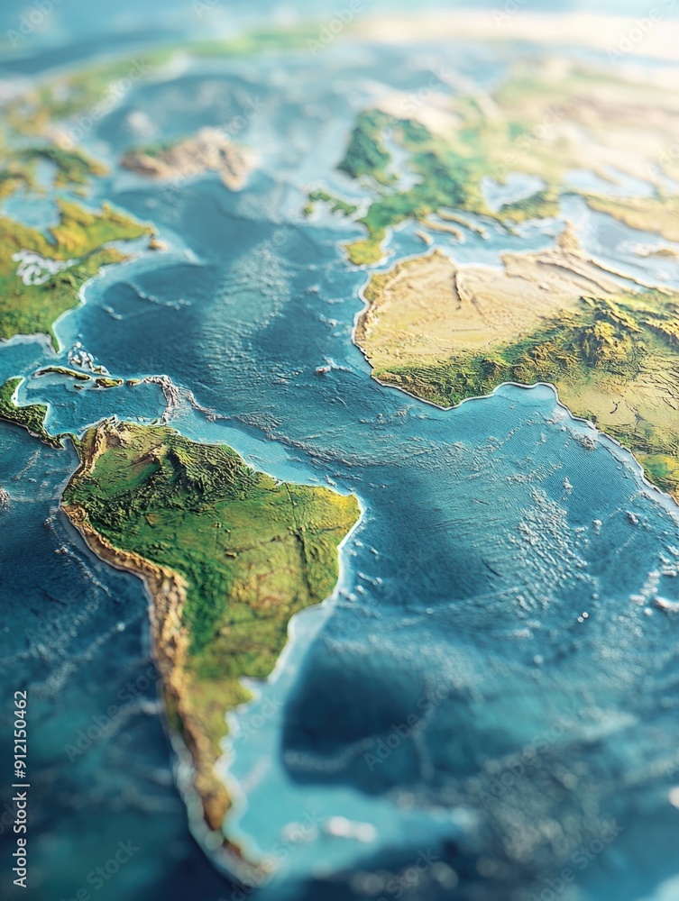 Map of World Close-Up Map of World Close-Up