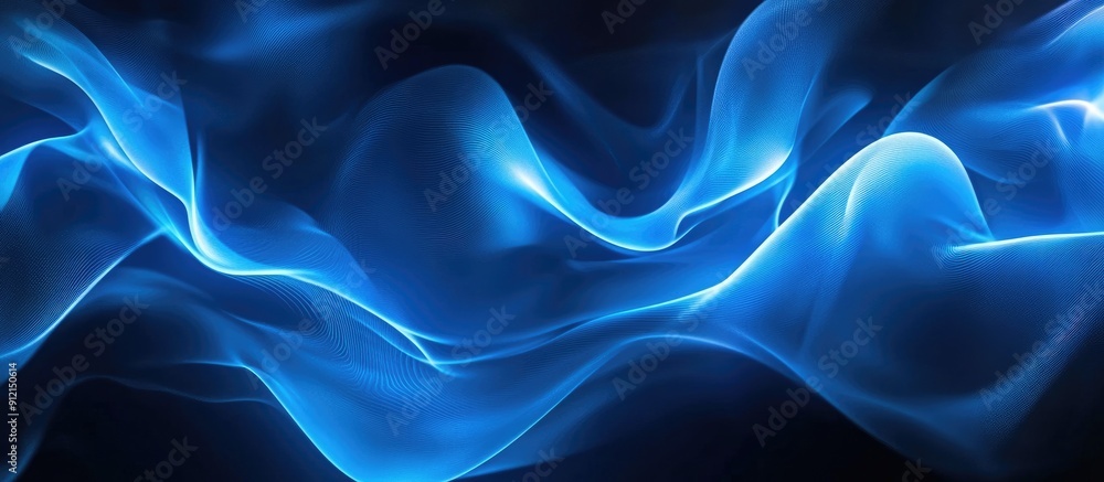 Obraz premium Abstract 3D Blue Fractal Light Background