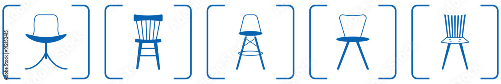 Chairs icons set.eps