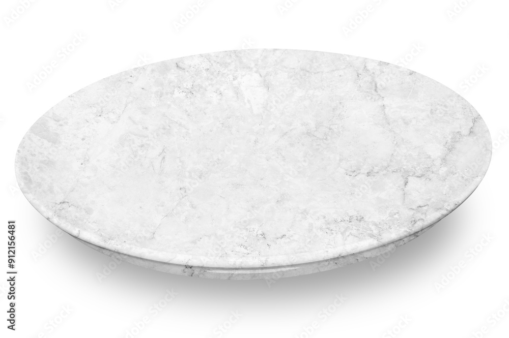 White circle marble plate isolated on white background. White circle marble plate isolated on white background.