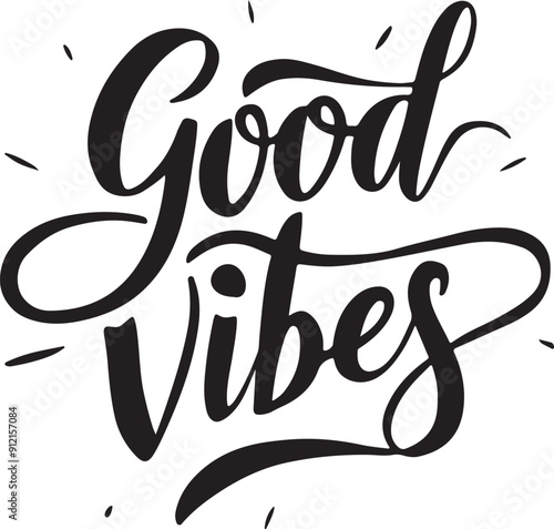 Good vibes typography t-shirt design