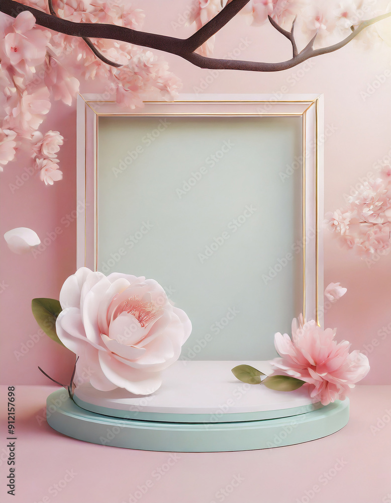 Cosmetic product promotion stand mock up banner, Graphic Resources for 3d Rendering Mockup background. Cosmetic product promotion stand mock up banner, Graphic Resources for 3d Rendering Mockup background.