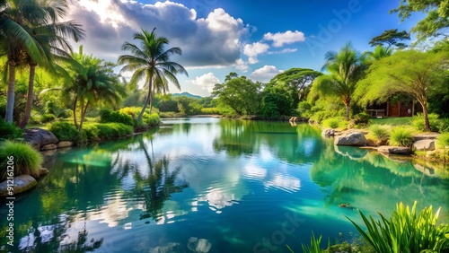 Tranquil Oasis: A Serene Retreat Awaits  AI generated