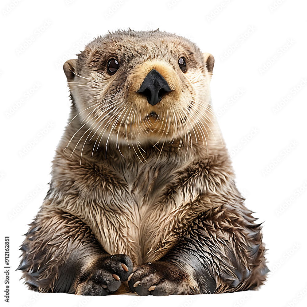 otter lutra cut out background