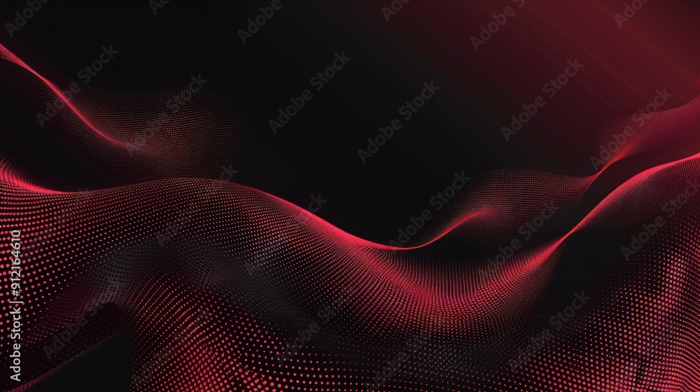 custom made wallpaper toronto digitalAbstract Red Wave on Black Background