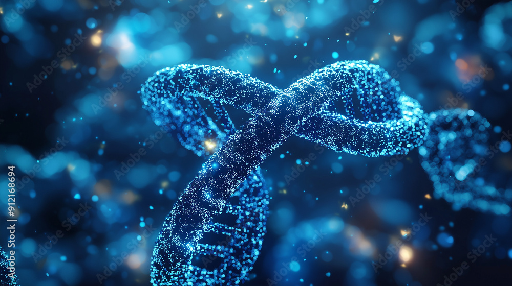 Artistic representation of XY chromosomes genetic code Artistic representation of XY chromosomes genetic code
