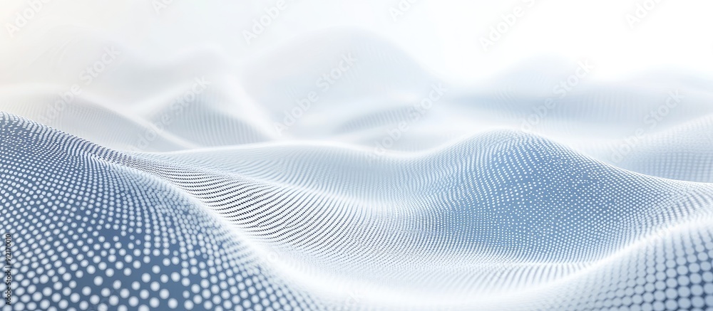 Abstract white and gray dotted wave texture background representing light technology and big data concepts Abstract white and gray dotted wave texture background representing light technology and big data concepts