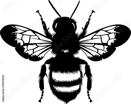 Bee clipart desing illustration