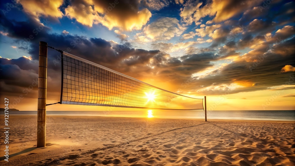 Sun-Drenched Sand and a Soaring Volleyball Generative AI Sun-Drenched Sand and a Soaring Volleyball Generative AI