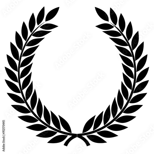 gold laurel wreath  vector illustration