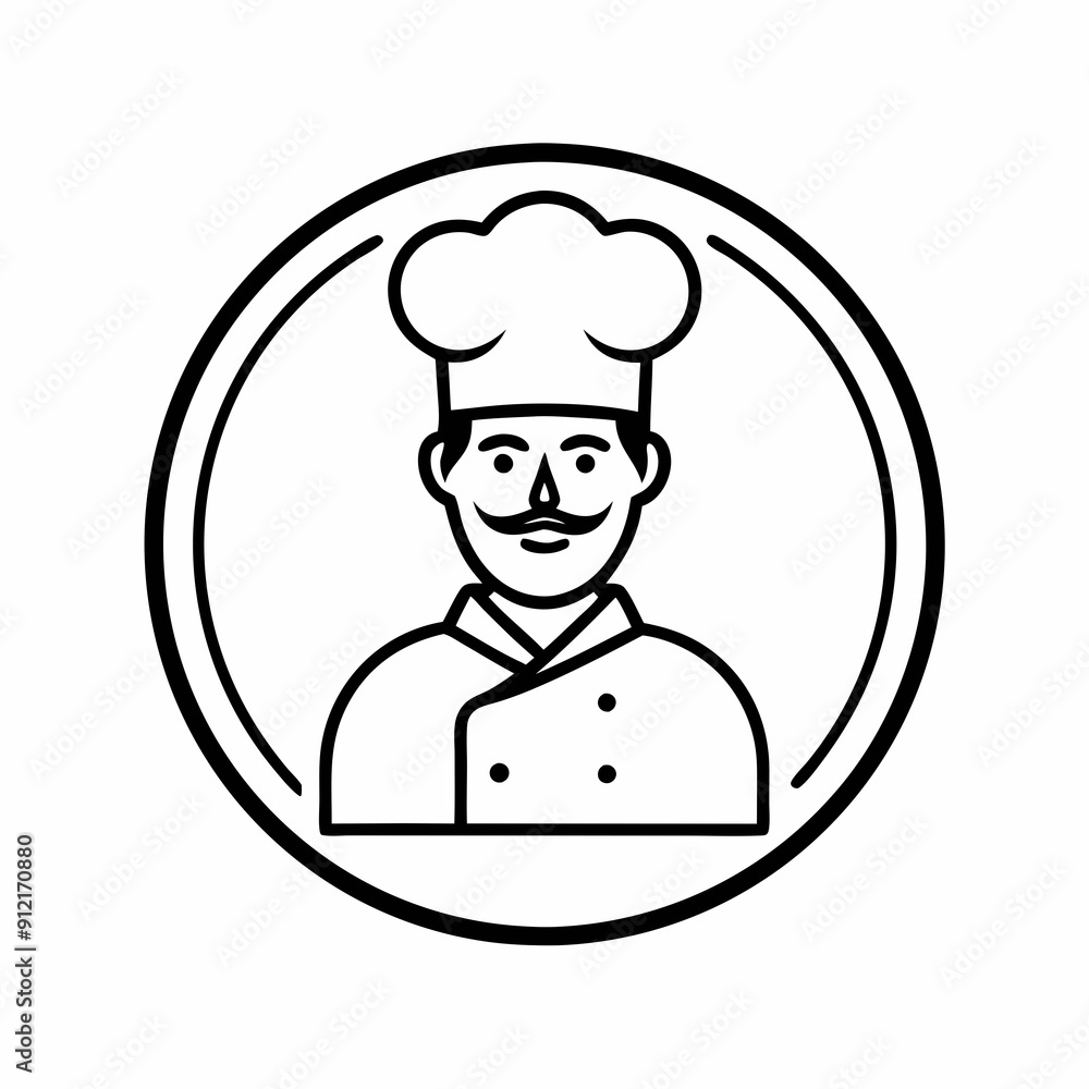 chef with a tray vector illustration chef with a tray vector illustration