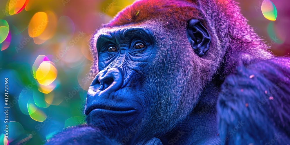 Intensely Observing Gorilla Intensely Observing Gorilla