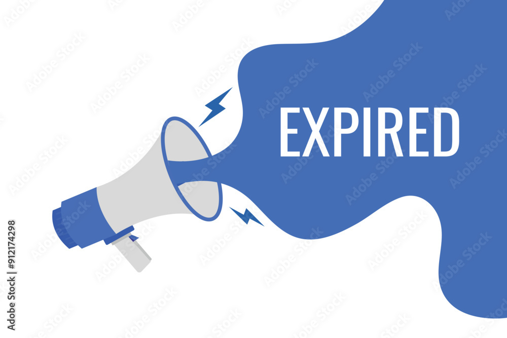 expired button, banner, label, template for website. expired text with colorful megaphone icon
expired button, banner, label, template for website. expired text with colorful megaphone icon
