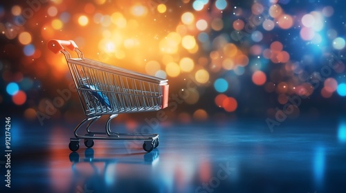 shopping cart illustration ecomerce and business photo