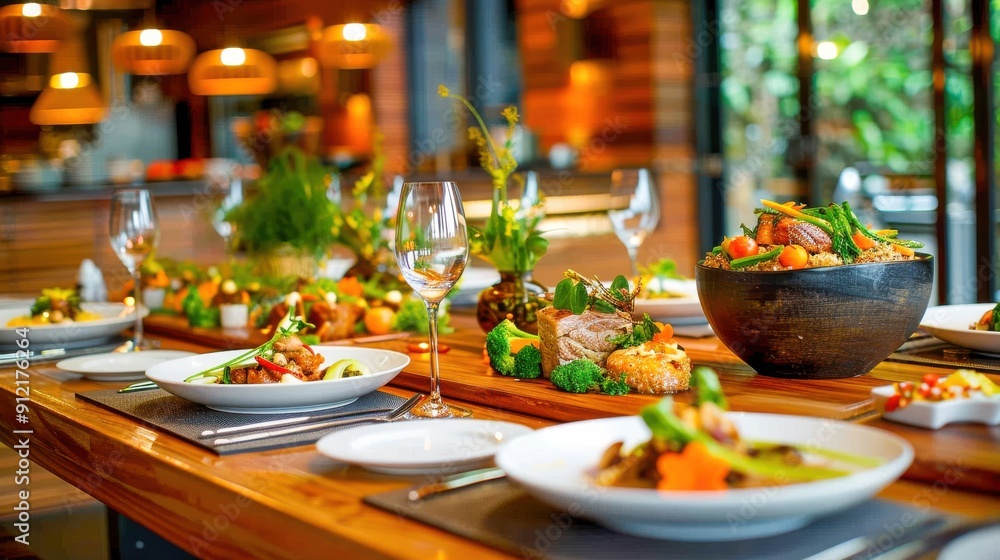 Delicious Food Buffet At Luxury Restaurant Delicious Food Buffet At Luxury Restaurant
