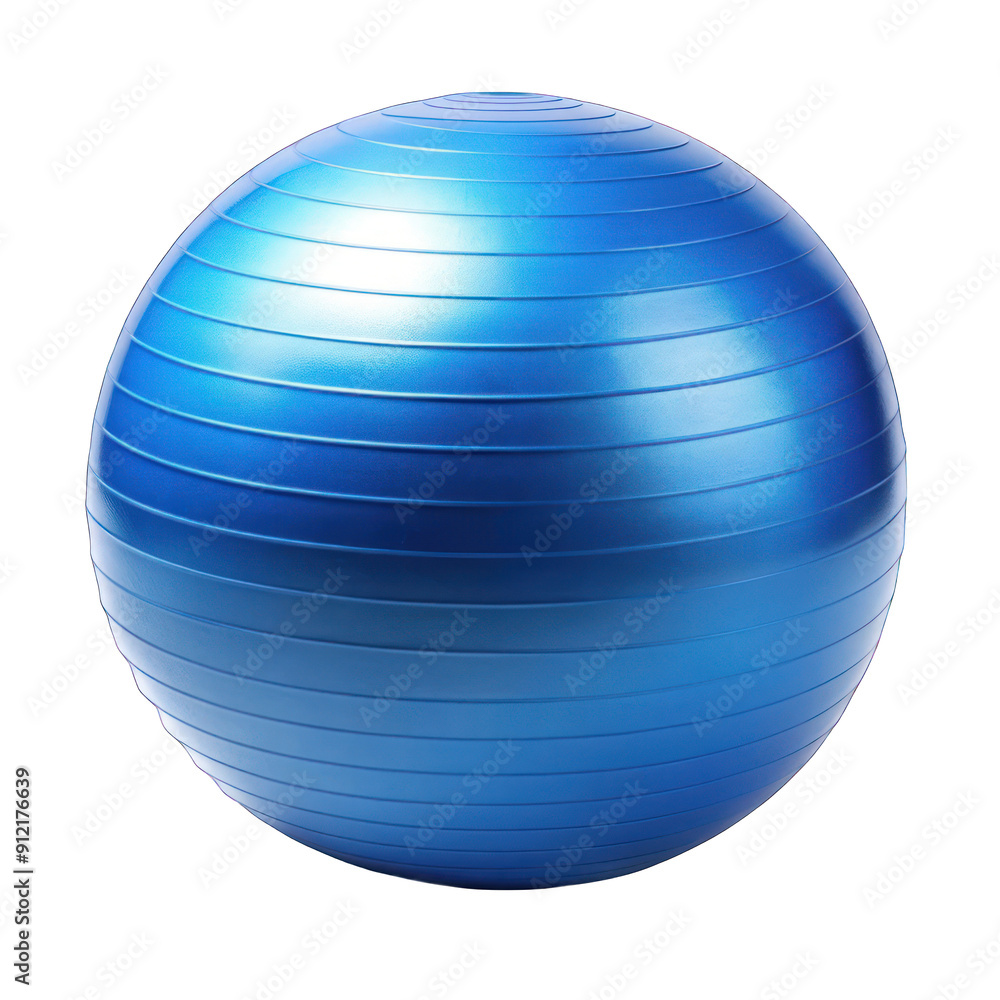 Blue fitness ball isolated on transparent background Blue fitness ball isolated on transparent background