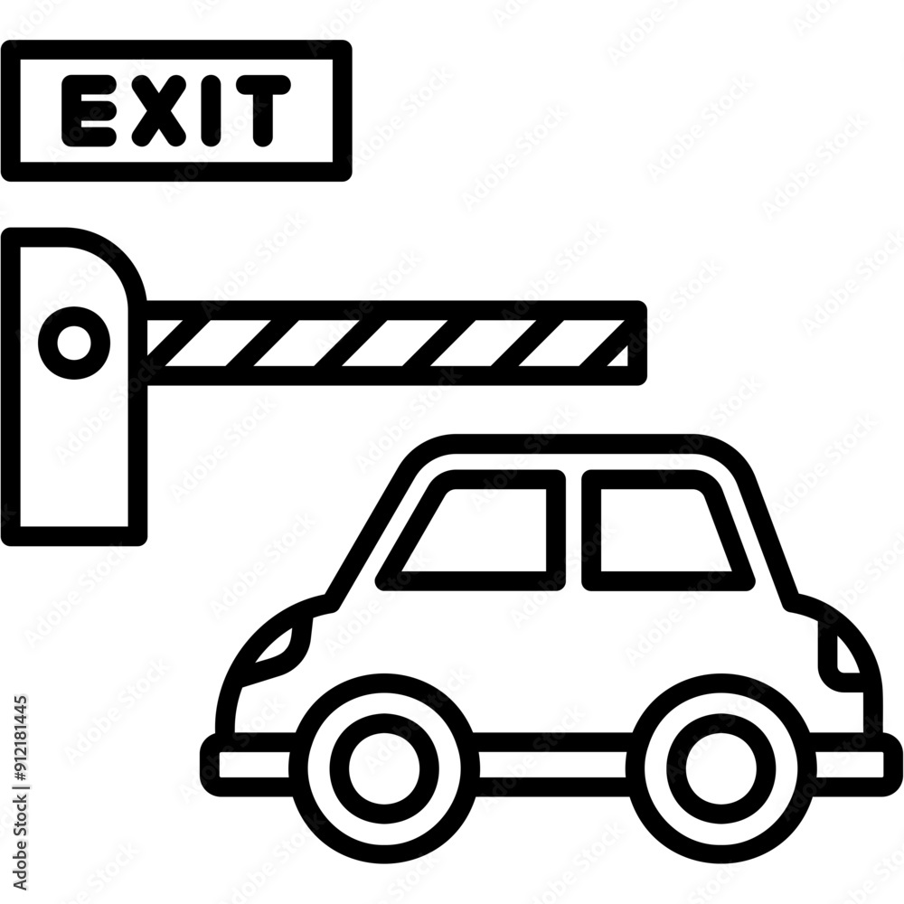 Parking Exit Icon Parking Exit Icon