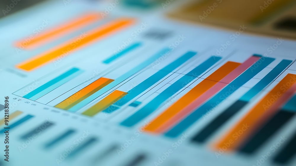 Abstract Background of Blue and Orange Chart Abstract Background of Blue and Orange Chart