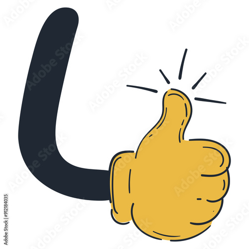 Cartoon Hand Different Gesture Illustration