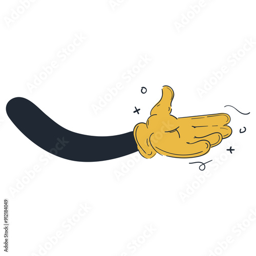 Cartoon Hand Different Gesture Illustration