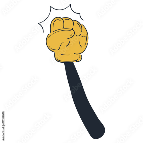 Cartoon Hand Different Gesture Illustration