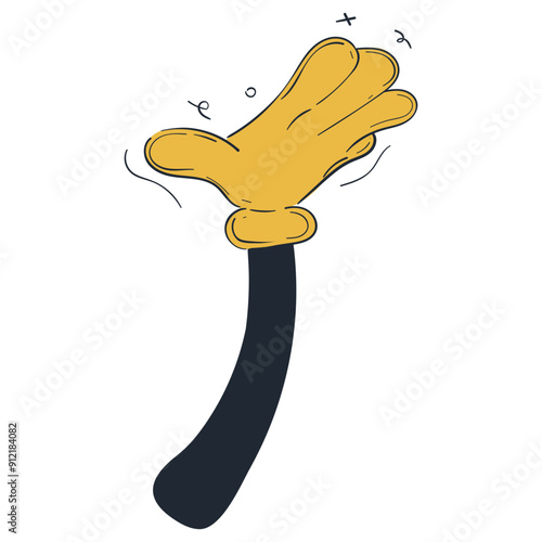 Cartoon Hand Different Gesture Illustration
