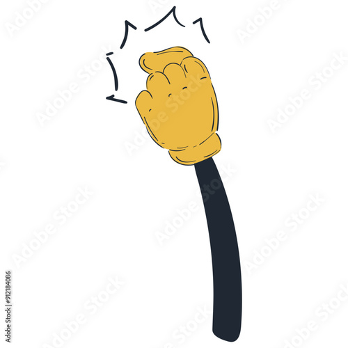 Cartoon Hand Different Gesture Illustration