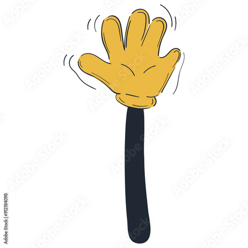Cartoon Hand Different Gesture Illustration