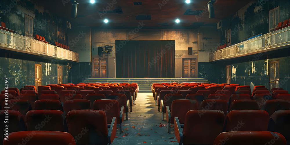 Empty cinema auditorium background Empty cinema auditorium background