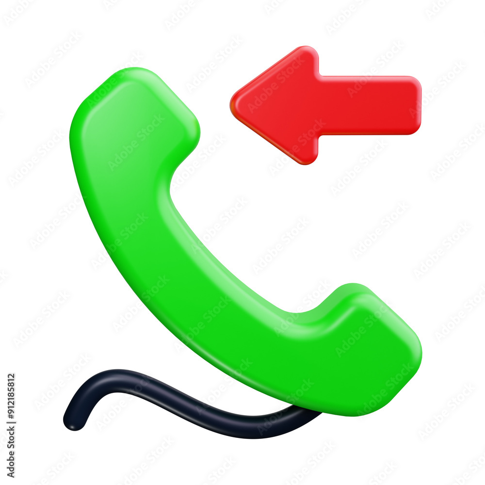 incoming call 3d render icons incoming call 3d render icons