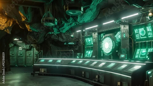 Futuristic Underground Command Center