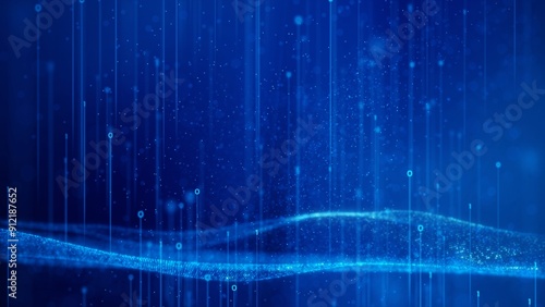 Technology digital background with cyberspace network and abstract design for business and science.