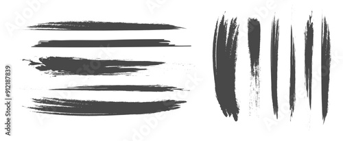 ブラシストローク素材・アナログタッチ・和風素材