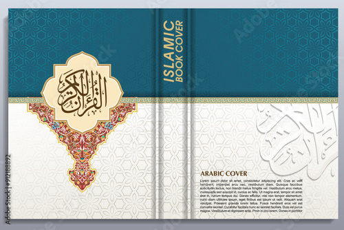 Islamic Arabic Cover Design, Koran book cover 