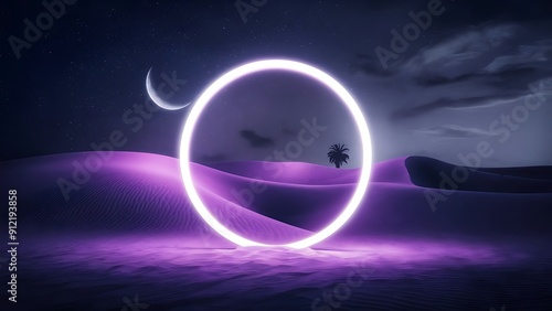  sand dunes earth and moon with ring light 