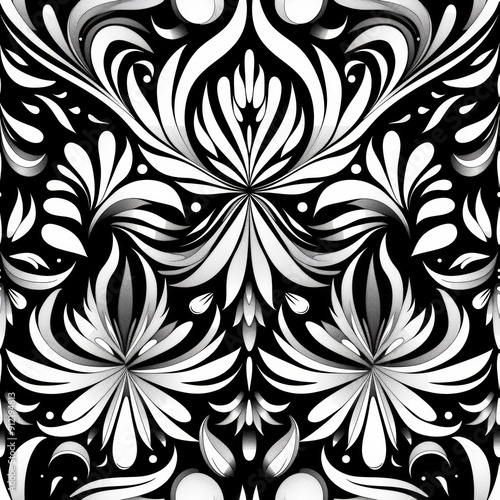 random black and white psychedelic design
