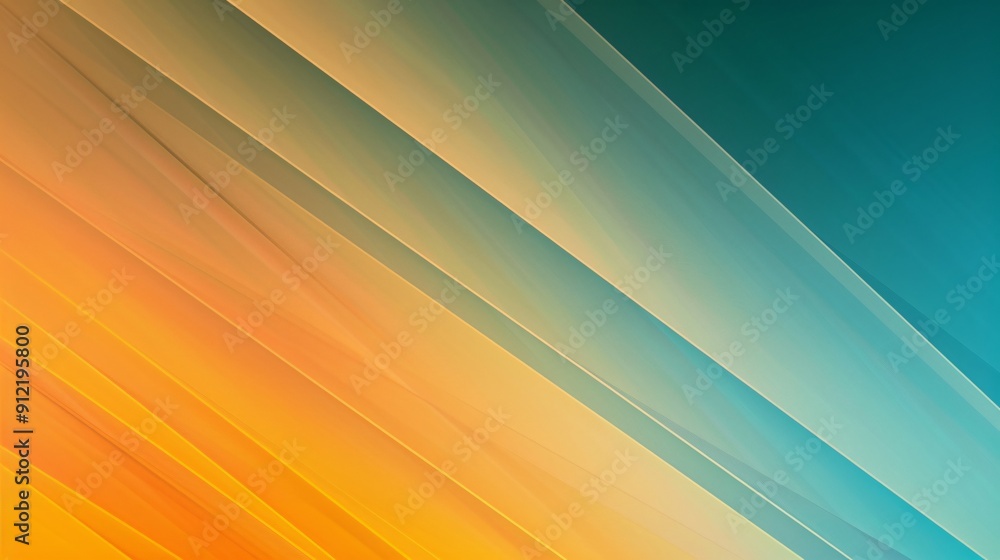 Fototapeta premium Abstract diagonal lines background in blue and orange.