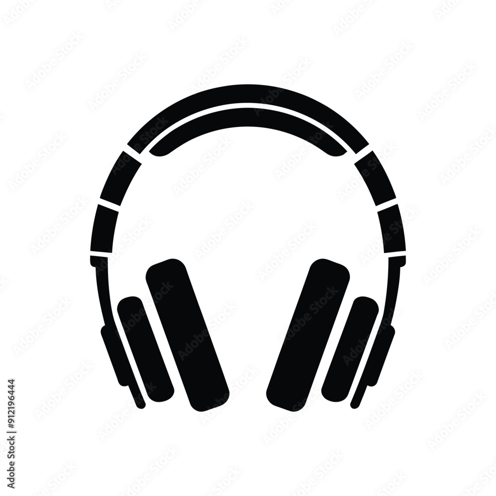 High Quality Headphone Silhouette Vector, Perfect for Music and Audio Projects, Graphic Designers, and Digital Artists