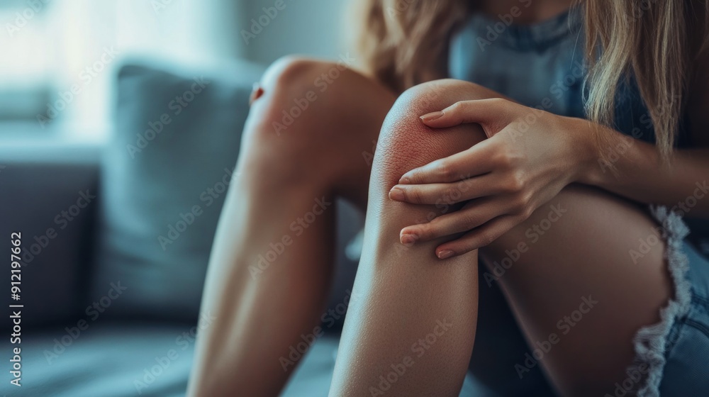 Woman Holding her Knee Woman Holding her Knee