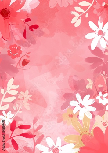 Abstract floral pink background.