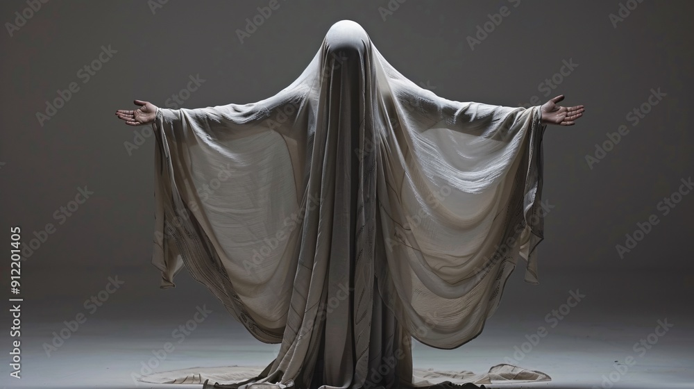 Ghostly Figure in a White Sheet Ghostly Figure in a White Sheet