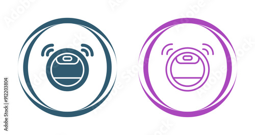 Robot Vacuum Cleaner Vector Icon