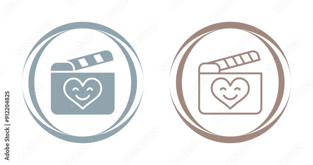 Romantic comedy movie Vector Icon Romantic comedy movie Vector Icon