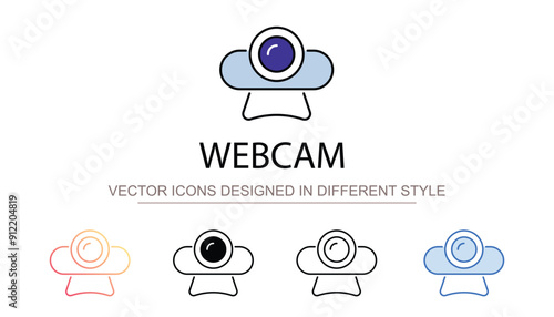 Webcam icon design with white background stock illustration