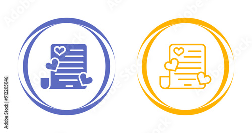 Romantic poem Vector Icon