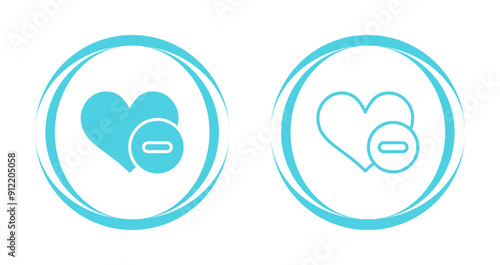 Negative Love Vector Icon