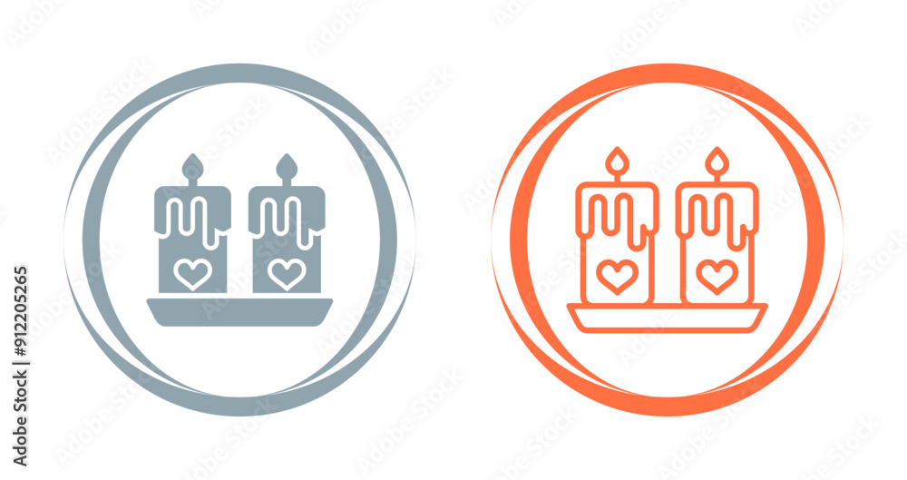 Love candles Vector Icon Love candles Vector Icon