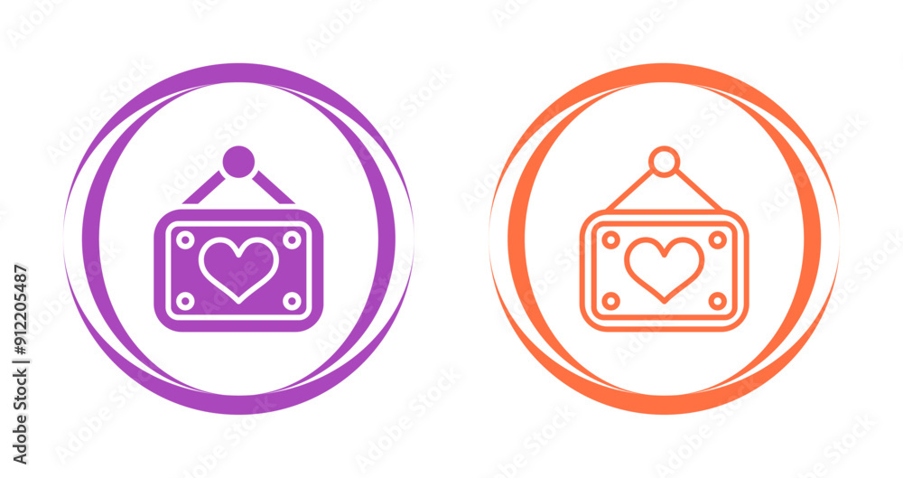 Romantic Photo Frame Vector Icon Romantic Photo Frame Vector Icon