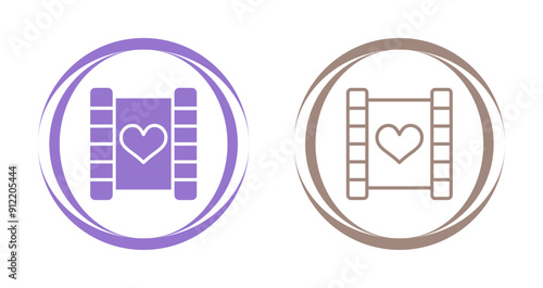 Love story movie Vector Icon